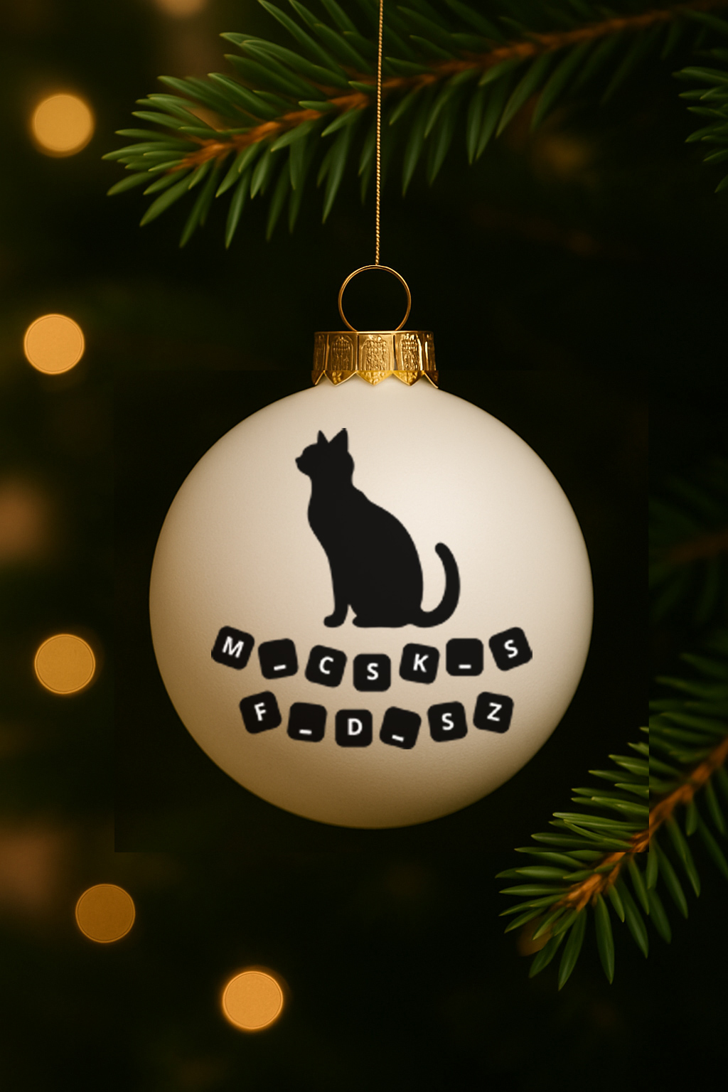 macskás fadísz termékgrafika